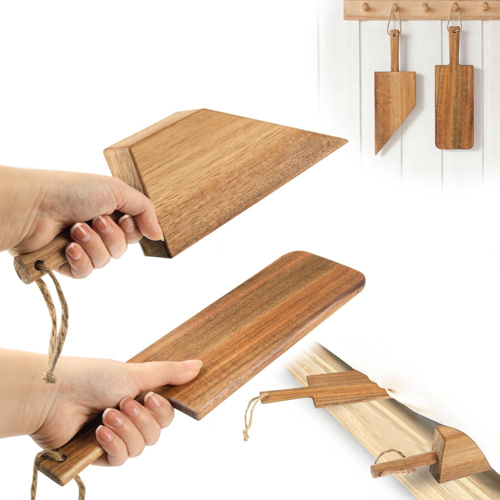 Mattress Lifter Bed Sheet Tucker Tool Set Acacia Wood Bed Making Tool Set