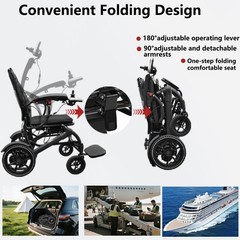 Foldable Intelligent Electric Power Mobility Wheelchair Power Chair All Terrain