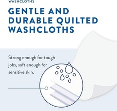 48 Count Scented Adult Washcloths – Gentle Cleansing Wipes with Aloe & Vitamin E
