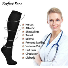 Compression Socks 3 Pairs Leg Support Stockings Pain Relief Fr Men Women S-XXL