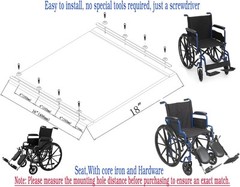 Blue Streak Wheelchair 18 inch seat,Wheelchair Replacement Black