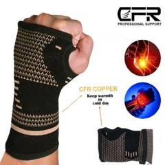 Compression Copper Wrist Hand Brace Carpal Tunnel Support Arthritis Sprain Pain