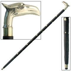 Brass Eagle Head Sheesham Wood Walking Cane Stick – Handcrafted Quality 37.5″