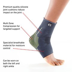 Neo-G Ankle Brace Ankle Compression Sleeve with Silicone Joint Cushions –