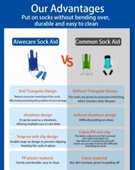 New Upgraded Sock Aid Foam Handles Device Sock Helper Easy On Easy Off Elderly