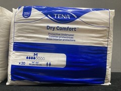 Tena Dry Comfort Protective Underwear Medium 34″-44” x20 Lot of 4 (80 Total)