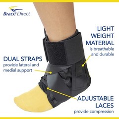 Lace Up Ankle Brace with Figure 8 Strapping – Compression Support & Leg Splint