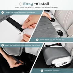 Coverado Car Seat Extender Leg Support, Leather Leg Extender Cushuin for