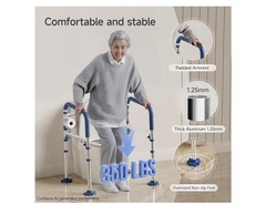 Toilet Safety Frame for Seniors, Adjustable Toilet Safety Rail Height& Width