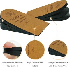 SIIHEA Adjustable Heel Lifts for Shoes, 1/4“ Height Medium (2 Pairs), Brown