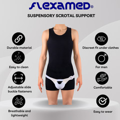 FlexaMed Suspensory Scrotal Support Relief for Hydrocele Vasectomy Swelling