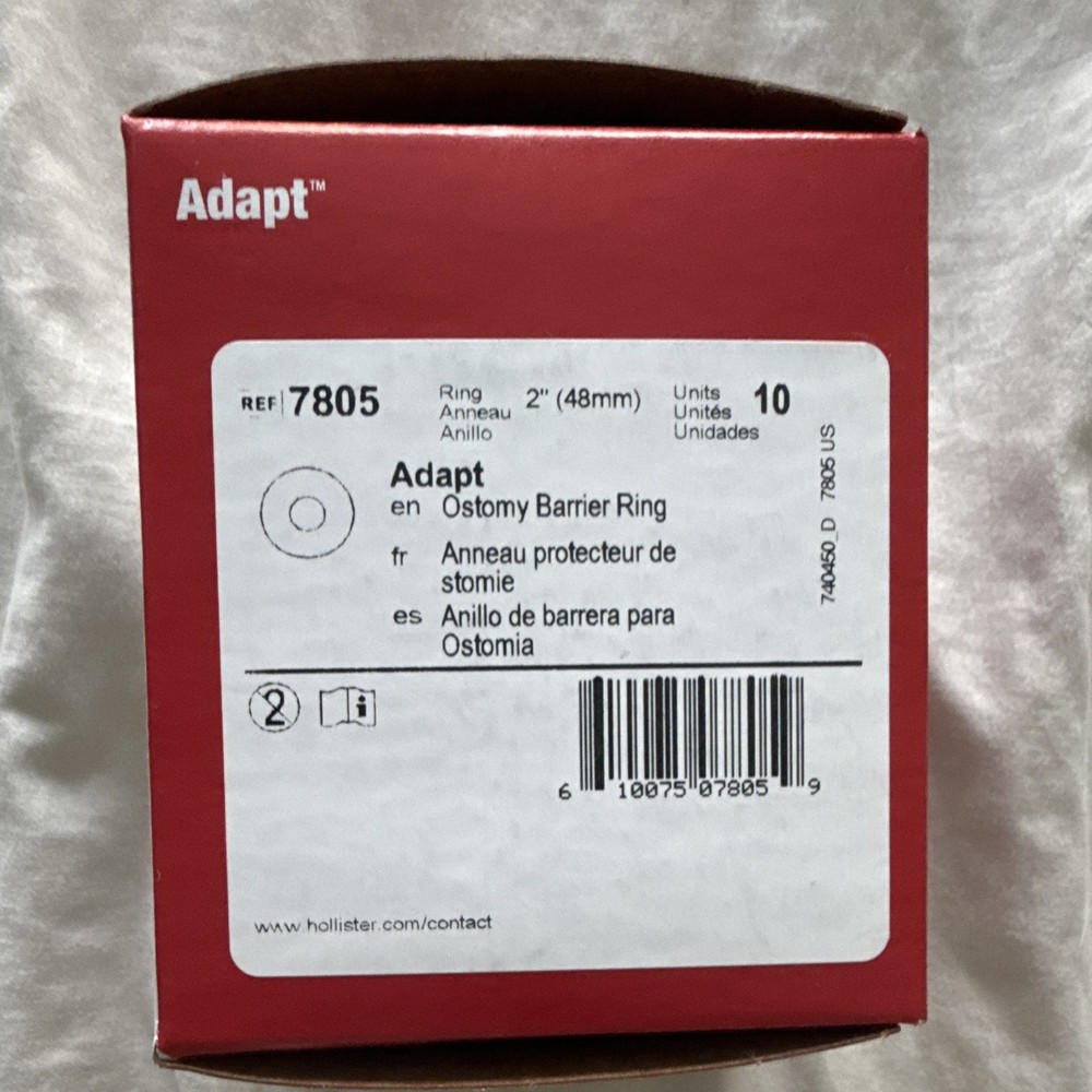 Hollister Adapt 7805 Ostomy Barrier Ring 2 in (48 mm) Hydrocolloid 10