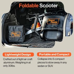 SuperHandy Folding Mobility Scooter Plus – 48V 2Ah Battery System, Lightweight,