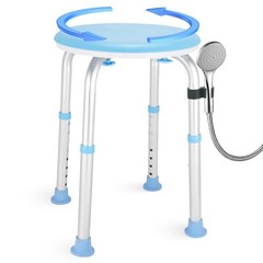 Adjustable Swivel Bath Seat Shower Chair for Tub & Shower – Elderly & Disabled U