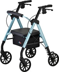 NOVA STAR 8 Rollator Walker w/Perfect Fit System Ltweight Folding-OPENBOX SKYBLU
