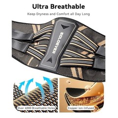 Black and Gray Lumbar Support Belt (A94)