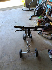 4-Wheel Mobility Knee Walker Scooter with Seat, Metal Frame, Silver/Black