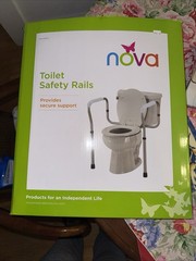 Nova Toilet Safety Rails Easy Set Up! Capacity 250lb