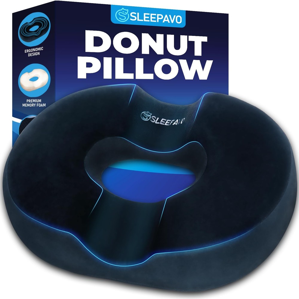 Butt Donut Pillow for Tailbone Pain Relief Cushion – Hemorrhoid Pillows – Sit…