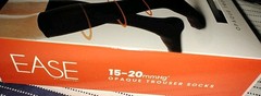 Therafirm Opaque Ease Compression Socks, Long, Black, 15-20 mmHg Large New! 🌟