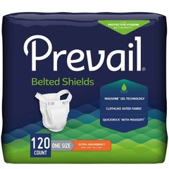 Prevail Belted Shields One Size Light Absorbency Polymer Core