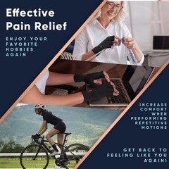 Fingerless Copper Compression Arthritis Gloves for Pain Relief & Support – M