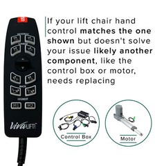 12-Button 5-Pin Hand Control Remote for Pride VivaLift Chair Later Version 2
