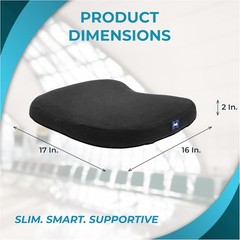 Slim Fit Memory Foam Office Chair Cushion with Cooling Gel for Tailbone Relief