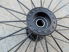 Out Front Shadow Spoke Wheelchair Wheel Pair 22″ 501mm Solid Tire Alum Handrim
