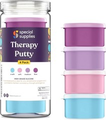 Vibrant Unicorn Colors Therapy Putty Set – 4 Strengths for Hands & Stress Relief
