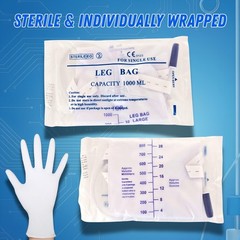 Leg Bag 1000mL/33.8oz – Urinary Catheter for Men, Women，Foley Catheter Leg Ba…
