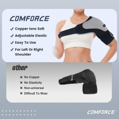 Faja Hombro Compresión Cobre Ajustable Alivio Dolor Rotador AC Tendinitis