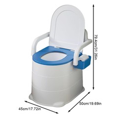 Portable Bedside Commode Toilet Elderly Disabled Commode Chair w/ Armrests 400kg