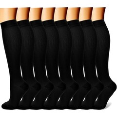 Compression Socks for Men & Women – 8 Pairs 15-20 mmHg Circulation Support for A