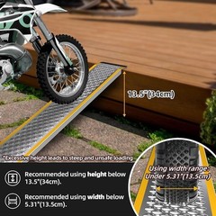 Lightweight Aluminum Loading Ramp Non-Slip Wheelchair Motorcycle Scooter