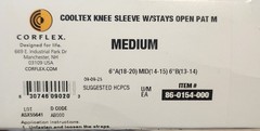 Corflex Cooltex Black Neoprene Knee Sleeve Brace Stabilizer Open PATELLA MEDIUM