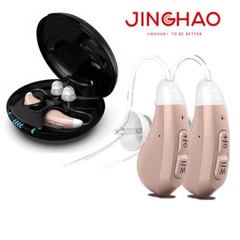 JINGHAO Digital Hearing Aids Rechargeable Invisible BTE Hearing Loss Ear Aids US