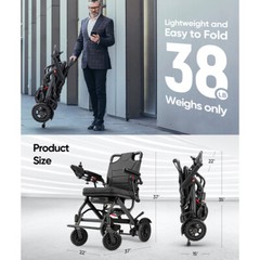 Used Foldable Electric Wheelchairs Intelligent Lightweight For Airline