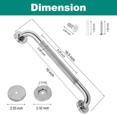 2 Pack 16 Inch Grab Bars for Bathtubs and Showers, Safety Bathroom Shower Grab B