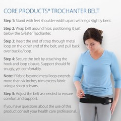 Core Products Hip Stabilizing Trochanter Belt; Helps Alleviate Hip Pain, Unisex