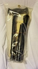 HealthSmart Adjustable Folding Walking Cane, Ergonomic Handle, Black