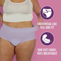 Women’s Incontinence & Postpartum Briefs, 2XL, Maximum Absorption (54 Count)