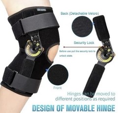 Nvorliy Hinged ROM Knee Brace Adjustable Knee Immobilizer- Large Brand New