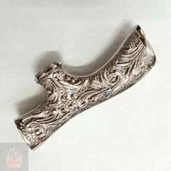 Handmade Wooden Walking Cane Elegant Brass Floral Derby Handle Only Engraved Art