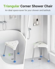 Space-Saving Triangular Shower Chair for Inside Shower, FSA/HSA Eligible 400