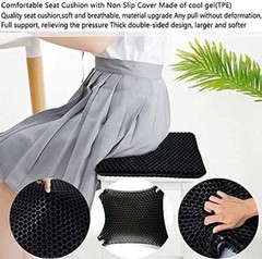 Luxury Double Layer Gel Cushion for Office & Wheelchair – Relief for Back & Hips