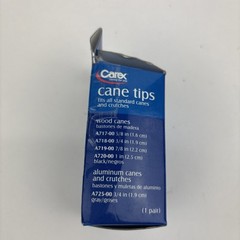 Carex Cane Tips 1″ Metal Reinforced 2 ct (A720-00) BLACK 1 pair
