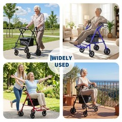 Garvee Lightweight 2-in-1 Rollator Walker & Wheelchair for Adults & Seniors 6″ w