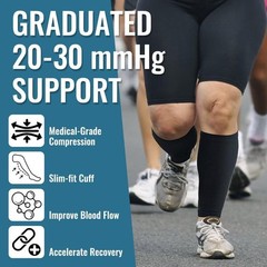 Soft Nylon Calf Compression Sleeves 6XL – Support for Sports & Everyday Life