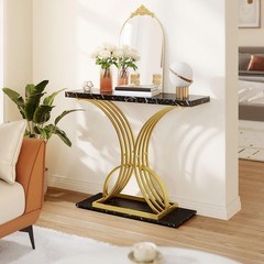 Yitahome Gold Console Table Modern Sofa Table For Living Room Hallway 40 Inch